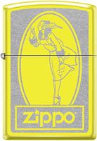 Zippo Windy Poster Yellow Orange Windproof Pocket Lighter NEW
