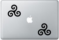 Triakele Triskelion FlashDecals1340 Set Of Two (2x) , Decal , Sticker , Laptop , Ipad , Car , Truck