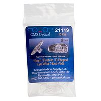 GMS Optical® Premium Grade Soft Silicone - D-Shape Screw-in or Push-in Nose Pads (Available Sizes 13mm,15mm,17mm,19mm) (D-Shape Push-in 19mm, 10)