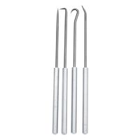 Pick and Hook Set, Steel, 6-5/16in.L, 4 pcs
