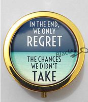BlackKey In The End We Only Regret The Chances We Didnt Take 3-Compartment Decorative Pocket Gift Box Case Organizer for Pill, Color 2 -20