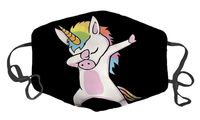 Dust Face Mask for Dust Mouth Mask Anti-Dust Mask Adjustable Earloop Face Mask (Funny Hip Hop Unicorn Dab)