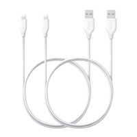 Anker [2 Pack] Powerline Lightning Cable (6ft) Apple MFi Certified - Lightning Cables for iPhone Xs/XS Max/XR/X / 8/8 Plus / 7/7 Plus, iPad Mini / 4/3 / 2, iPad Pro Air 2 (Renewed)
