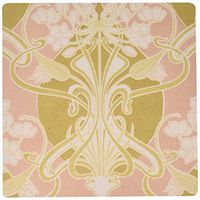 3Drose LLC 8 X 8 X 0.25 Inches Mouse Pad, Vintage Art Nouveau Lovely Flowers and Knots Abstract Design (Mp_113450_1)