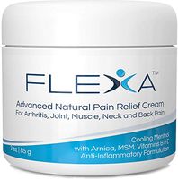 FLEXA Natural Pain Relief Cream - Fast Cooling Formula with Arnica, Menthol, MSM, Ilex Leaf and Tea Tree Oil for Arthritis, Muscle, Back, Neck, and Joint Pain Relief - Anti-Inflammatory - 3 Oz