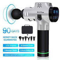 Massage Gun Deep Tissue Percussion Muscle Massager for Pain Relief,Handheld Electric Body Massager Sports Drill Portable Super Quiet Brushless Motor, [Upgrade] 20Speeds Percussion Massage Feeke X3 Pro