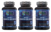BLUE ICE Fermented Cod Liver Oil -Non-Gelatin Capsules (Pack of 3)