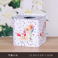 T-ZJHC Roll Paper Tissue Box Home Living Room core Tray Paper Tray Paper Tray, Peacock Blue Pony