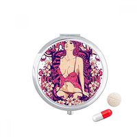 D Cups Boobs Breasts Bra Savage Travel Pocket Pill case Medicine Drug Storage Box Dispenser Mirror Gift