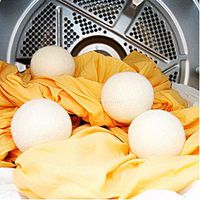OKOKMALL US--1PCS Natural Fabric Virgin Wool Dryer Balls Reusable Softener Laundry White New