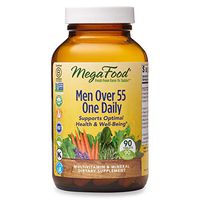 MegaFood, Men Over 55 One Daily, Supports Optimal Health and Wellbeing, Multivitamin and Mineral Dietary Supplement, Vegetarian, 90 tablets (90 servings)