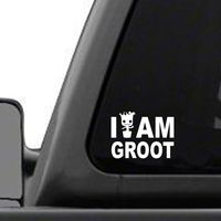 Signage Cafe I Am Groot - 4" Wide x 3" Tall, Vinyl Decal - for Windows, Cars, Trucks, Tool Boxes, laptops and Tablets