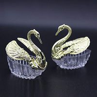EORTA 10 Pieces Candy Boxes Wedding Party Favor Gift Boxes Bomboniere Container Swan Shaped Snack Wrapping Decoration for Wedding Party DIY, Gold