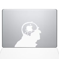 The Decal Guru Steampunk Apple Brain MacBook Decal Vinyl Sticker - 15" MacBook Pro (2015 & Older) - White (1282-MAC-15P-W)