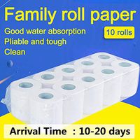 Household Premium 3-Ply Rapid Dissolving Toilet Paper White Smooth Soft,A98-10 Rolls