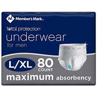 Member's Mark Protective Underwear for Men, Large/X-Large (80 ct.) (Pack of 2)