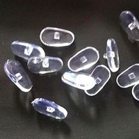 50 Pairs Clear Silicone Nose Pads for Glasses Nose Pads Glasses Accessory Soft Nose Pads Oval Screw On Nose Pad Tools