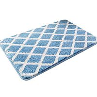 super1798 Home Modern Carpet Rectangle Shape Bathroom Anti-Slip Mat Bedroom Door Floor Rug Blanket Blue 5080cm