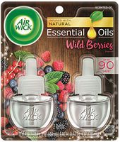 Air Wick plug in Scented Oil 2 Refills Wild Berries, (2x0.67oz), Essential Oils, Air Freshener