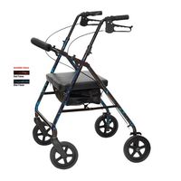 ProBasics Flame Finish Bariatric Rollator with Loop Brakes (Flame Red)