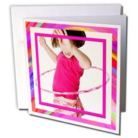 3dRose Set of 12 Greeting Cards, Hula Hoop Girl (gc_18337_2)