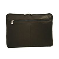 Piel Leather 13 Inch Zip Laptop Sleeve, Chocolate, One Size