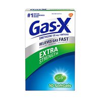 Gas-X Extra Strength Softgel for Fast Gas Relief, 10 count (Pack of 6)