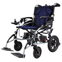 WenFei shop Ultra-Lightweight Portable Foldable Mobility Electric Motorized Wheelchair with Adjustable Armrest and Electromagnetic Brakes Four-Wheeled Scooter