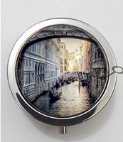 BlackKey Italy Tourism Travel Venice City 3-Compartment Decorative Pocket Gift Box Case Organizer for Pill, Color 1 -232