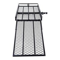 Cypress Shop Electric Wheelchair Ramp Hitch Carrier Mobility 3 Different Positions Folded Flat Spring Pull Pin Strong Heavy Duty Steel Durable Pull Locks Sliding Driving 500 LBS Capacity Load