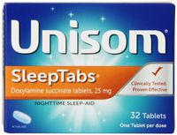Unisom Sleep Tabs, Nighttime Sleep-Aid, 25 mg Doxylamine Succinate, 32 Tablets