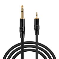 Idealy 10FT 6.35mm Male to 3.5mm Male Jack Cable, TRS Stereo Audio Plug Aux Record Connector for Headphone, Laptop, Amplifiers,Speaker