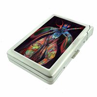 Bug Art Em1 Hip Silver Cigarette Case With Built In Lighter 4.75" X 2.75" Id Holder Metal Wallet RFID Protection
