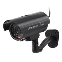 Bullet Dummy Fake Surveillance Camera,Simulation Monitor Camera with LED Flashing Lights,Waterproof Indoor /Outdoor Fake Security Camera for Home,Shopping Mall,Restaurant,Supermarket, Pedestrian Mall