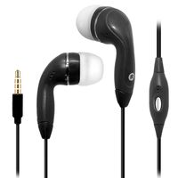 NEM Universal Wired in Ear Earphones HD Bass Stereo Sound Headphones with Microphone, Noise Isolating Handsfree Earbuds Support Cable Control for iPhone iPod iPad Samsung Galaxy Laptop, MP3 (Black)