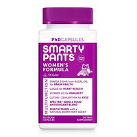 SmartyPants Daily Multivitamin for Women: Vitamin D, C, D3, E, B12 for Energy, COQ10, Omega 3 DHA, Iodine, Lutein, Folate, Vegan, Easy to Swallow Capsules, 60 count (30 Day Supply) Packaging May Vary
