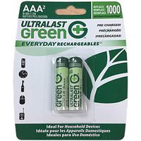 Ultralast ULGED2AAA AAA Green Precharged Ready-to-Use Rechargeable Batteries