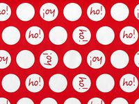 Gift Wrap Paper - 30 inches x 25 feet - Ho Ho Polka Dots