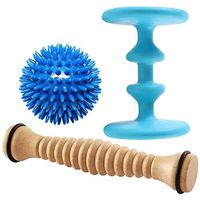 ShengmingMaoyi Foot Massage Roller and Spiked Ball, Massager relieves Plantar Fasciitis and Heel Arch Pain and Relax Shoulders and hind Legs -3pcs