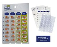 Weekly Medication Blister Pack Refill Set Cold Seal - Includes Blister Trays & Cold-Seal Cards - Jumbo Size Pill Blisters (Weekly - Jumbo 5/8" Deep - 5 Pack) Pill Organizer