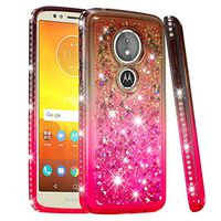 NEXCURIO Glitter Silicone Case for Moto G6 Play/Moto E5, Shockproof Anti-Scratch Shock Absorption Protective Cover Case for Motorola G6Play / Moto E (5th Gen) - NEYBO490548#4