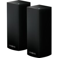Linksys Velop Tri-Band Home Mesh WiFi System - WiFi Router/WiFi Extender for Whole-Home Mesh Network (2-pack, Black)