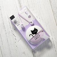 twbbt Colorful Cat Wired Headset Cute In-Ear Universal Earphone for Kids Girls