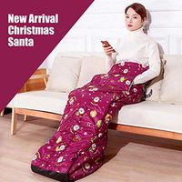 Heated Full Body Wraps, Woolala Electric Heating Pad Knee Hands Foot Warmer for Pain Relief, 6 Adjustable Temperature Levels/Auto Shut Off/Washable - Xmas Santa