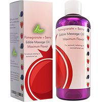 Edible Massage Oil for Women and Men with Jojoba + Coconut - Sensual Couples Massage Oil for Sex - Erotic Sweet Almond Muscle Relaxing Anti-Aging Aromatherapy Moisturizer for Dry Skin with Vitamin E