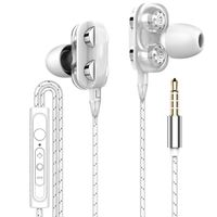 Weemoment Wired Earbuds with Microphone and Volume Control - in Ear Headphones Wired Ear Buds - Earphones with Microphone Mic Extra Bass