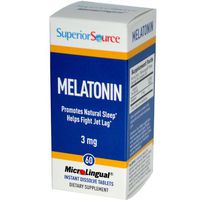 [launch] Superior Source Melatonin 3mg With Chamomile Instant Dissolve Tablets - Non Addictive Sleep Aid - Sublingual Melatonin - Natural Sleeping Pills For Adults 60 Count