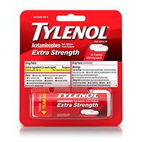 Tylenol Extra Strength Caplets with 500 mg Acetaminophen, Pain Reliever & Fever Reducer, For Headache, Backache & Menstrual Pain Relief, 10 ct
