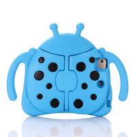 Kids Case for iPad Mini 1 2 3 4 5 Shockproof EVA Handle Beetle Cartoon Stand Protective Cover for Apple 5th Generation iPad Mini 2019 (Blue)