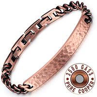 Rainso Unisex Adjustable 3500 Gauss 99.95% Pure Copper Magnetic Therapy Bracelet Pain Relief